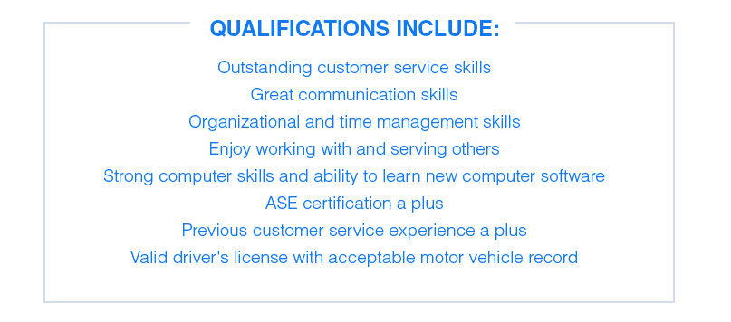 Service Qualifications Include
