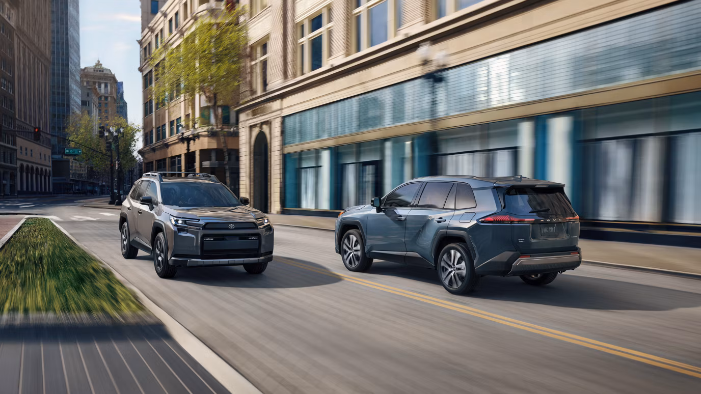 2026 Toyota RAV4 Woodlands Driving in Cityscape Near Austin, TX
